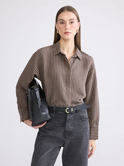 ?izgili Modal Kar???ml? Kad?n G?mlek