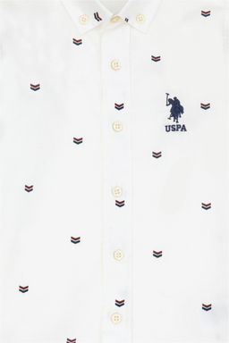 U. S. Polo Assn Кремовая рубашка с длинным рукавом для мальчика - U.s. polo assn фото 6
