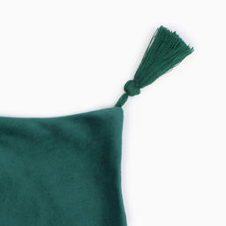 Набор декоративных наволочек Этель с кисточками, цвет зелёный, 45х45 см - 2 шт, полиэстер, велюр  фото 2