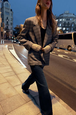 OVERSIZED CHECK BLAZER - Zara фото 5