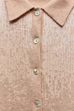 SEQUINNED KNIT CARDIGAN - Zara фото 9