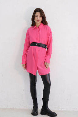 Базовая удлинённая рубашка свободного силуэта - Martichelli фото 94