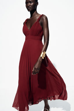 PLEATED MIDI DRESS - Zara фото 2