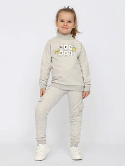 CRB wear/CWKG 70275-11-336 Брюки для девочки,светло-серый меланж/Ex.Cherubino  фото 2