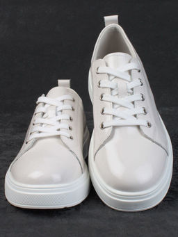 05-HY21-1D LT. BEIGE Кроссовки женские (натуральная кожа)