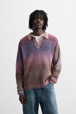GRADIENT KNIT POLO SHIRT - Zara фото 2