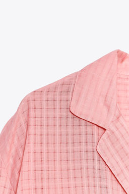 ZW COLLECTION CHECK PYJAMA SHIRT - Zara фото 9