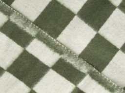 Одеяло байковое 100*140 "Клетка" цв. хаки (Россия ВВТ)