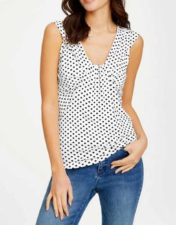 Топ, бело-черный