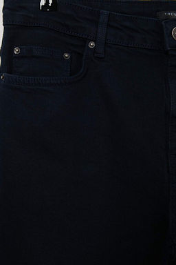 Lacivert Regular Fit Esnek Kuma_ Mevsimlik Normal Bel Erkek Dokuma Pantolon TMNAW27PL00007