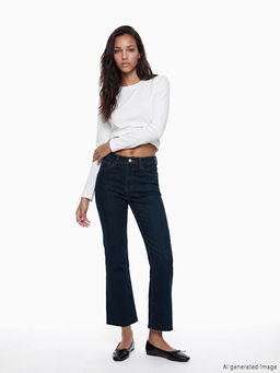 Crop Flare Kad?n Jean Pantolon