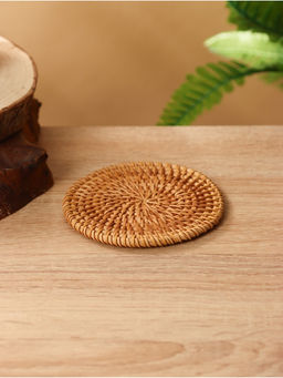 Подставка под горячее, 10 см, ротанг