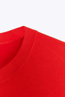 BASIC PLAIN KNIT SHORT SLEEVE TOP - Zara фото 45