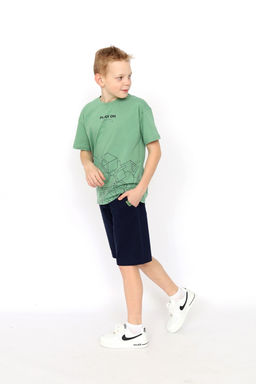 CRB wear/ CSJB 90248-37-404 Комплект для мальчика (футболка, шорты),зеленый/Ex.Cherubino  фото 8