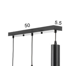 Светильник BayerLux подвесной «Герона» 3хLED 9 Вт 4000К черный золото 50×5×50-200 см