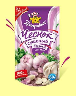 ЧЕСНОК СУШЁНЫЙ, РЕЗАНЫЙ ДОЛЬКАМИ 60 г