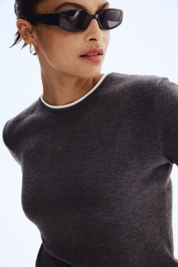 Camiseta en punto fino - H&m фото 3