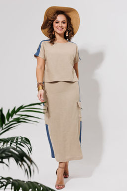 Костюм Galean Style 964 беж с синим