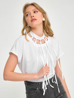 Блузка с декоративными завязками - Priz фото 2