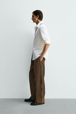 LIMITED EDITION VELVET CONTRAST STRIPED TROUSERS - Zara фото 4