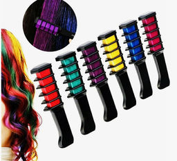 Мелки для волос с расческой HAIRCHALK IN набор 6 штук