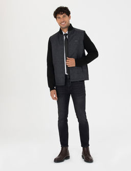 Siyah Slim Fit Fermuarl_ Triko H_rka