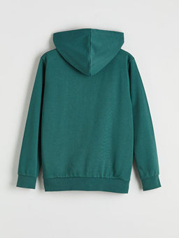 Kap??onlu Erkek ?ocuk Fermuarl? Sweatshirt