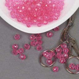 Бусины акриловые MAGIC HOBBY арт.MG.3240-02 цв.02 розовый Ø8мм уп.50г