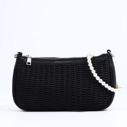 Сумка-багет на молнии, длинный ремень, цвет чёрный - Simaland фото 2