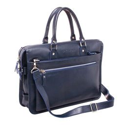 Кожаная деловая сумка для ноутбука Halston Black - Lakestone фото 20