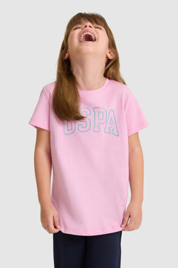 K_z _ocuk Bisiklet Yaka Pembe Basic Ti__rt