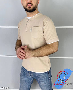 Футболка мужская однотонная