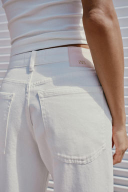 JEANS Z1975 BARREL TIRO MEDIO BAJO VUELTA / Blanco - Zara фото 5