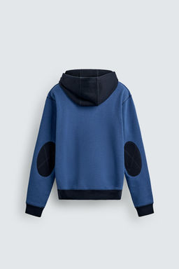 SUDADERA COLOR BLOCK CAPUCHA WAFFLE / Azul - Zara фото 8