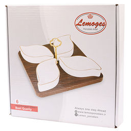 90032-319 Менажница на подставке 4 блюда 6пр керамика LR (х6) - Mayer&boch фото 3