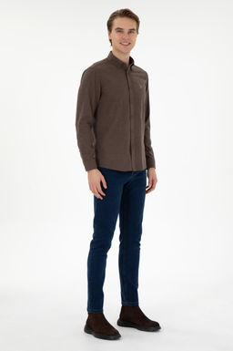 Мужская базовая рубашка кокосового цвета с длинным рукавом Неожиданная скидка в корзине - U.s. polo assn фото 4