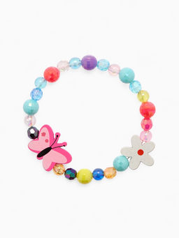 Цена за 2 шт. Браслет детский Выбражулька «Бабочка с цветочком», d=5 см МИКС