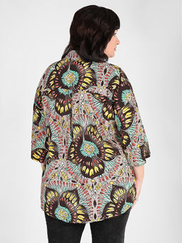 Рубашка из района большого размера летняя - Almond фото 2