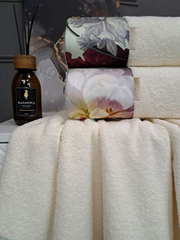 Полотенце Adora Фрезия мята (молоко) 50х90см - Kazanov.a. фото 2