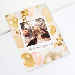 Конверт для денег, открытка на День Рождения, 6 листов, 16.5×21.5 см «С днем рождения»