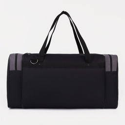 Сумка дорожная Travel, на молнии, 3 наружных кармана, длинный ремень, чёрная