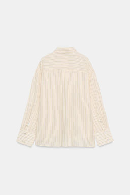 CAMISA GASA OVERSIZE BOLSILLO / Amarillo pastel - Zara фото 5