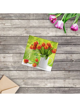 Цена за 20 шт. Открытка мини С 8 марта, 7?7 см