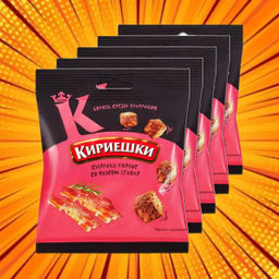 Цена за 5 шт.Кириешки, сухарики со вкусом бекона, 40 г  фото 2