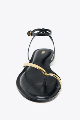 FLAT SANDALS WITH DETAIL - Zara фото 10