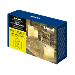 ULD-F060 WARM WHITE CANDLE SET3 Фигура светодиодная Свеча на батарейках CR2032 (в/к), в составе набора из 3 штук. 1 светодиод. Теплый белый свет. TM Uniel - Volpe фото 9