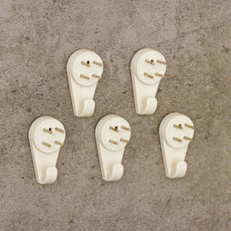 Крючок для картин средний, 5 шт., белый