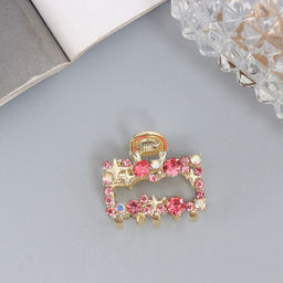 Цена за 6 шт. Крабик для волос «Селена галант», прямой, 3 см, золото