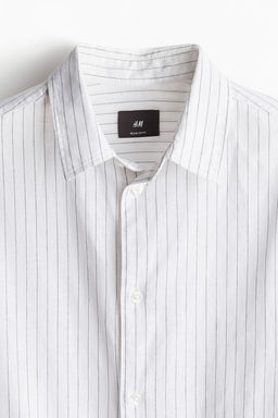 Camisa en mezcla de lino Regular Fit - H&m фото 6