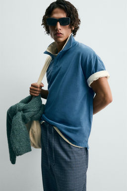 WASHED PIQU_ POLO SHIRT - Zara фото 6